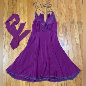 🍷Girls from Savoy: Gorgeous, magenta dress with matching sash